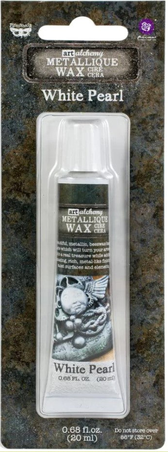 ART ALCHEMY – METALLIQUE  WAX – WHITE PEARL – 1 TUBE (20 ML)