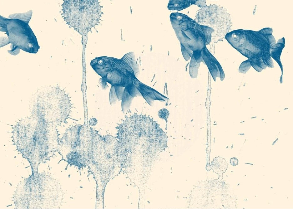 MINT DECOUPAGE ~ BLUE FISH A3