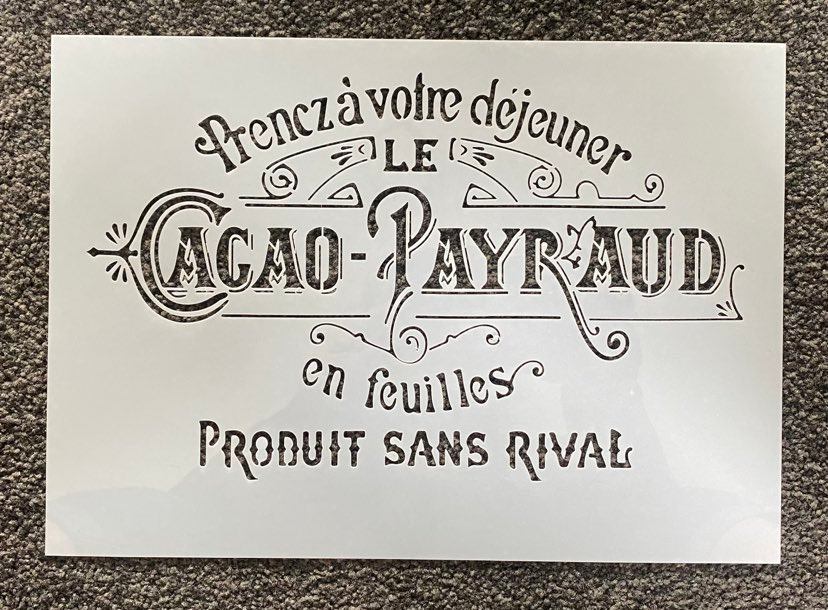 A4 Quality Stencil - Cacao Payraud