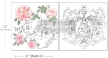Load image into Gallery viewer, Redesign Transfer Maxi ~ ODEUR DE ROSE – 2 SHEETS, 12″X12″
